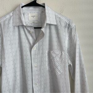 Billy Reid Button Down Long Sleeve Geometric Pattern Shirt